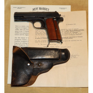 Scarce WWII German Luftwaffe FEG Model 37 Pistol w/ Holster & Capture Papers